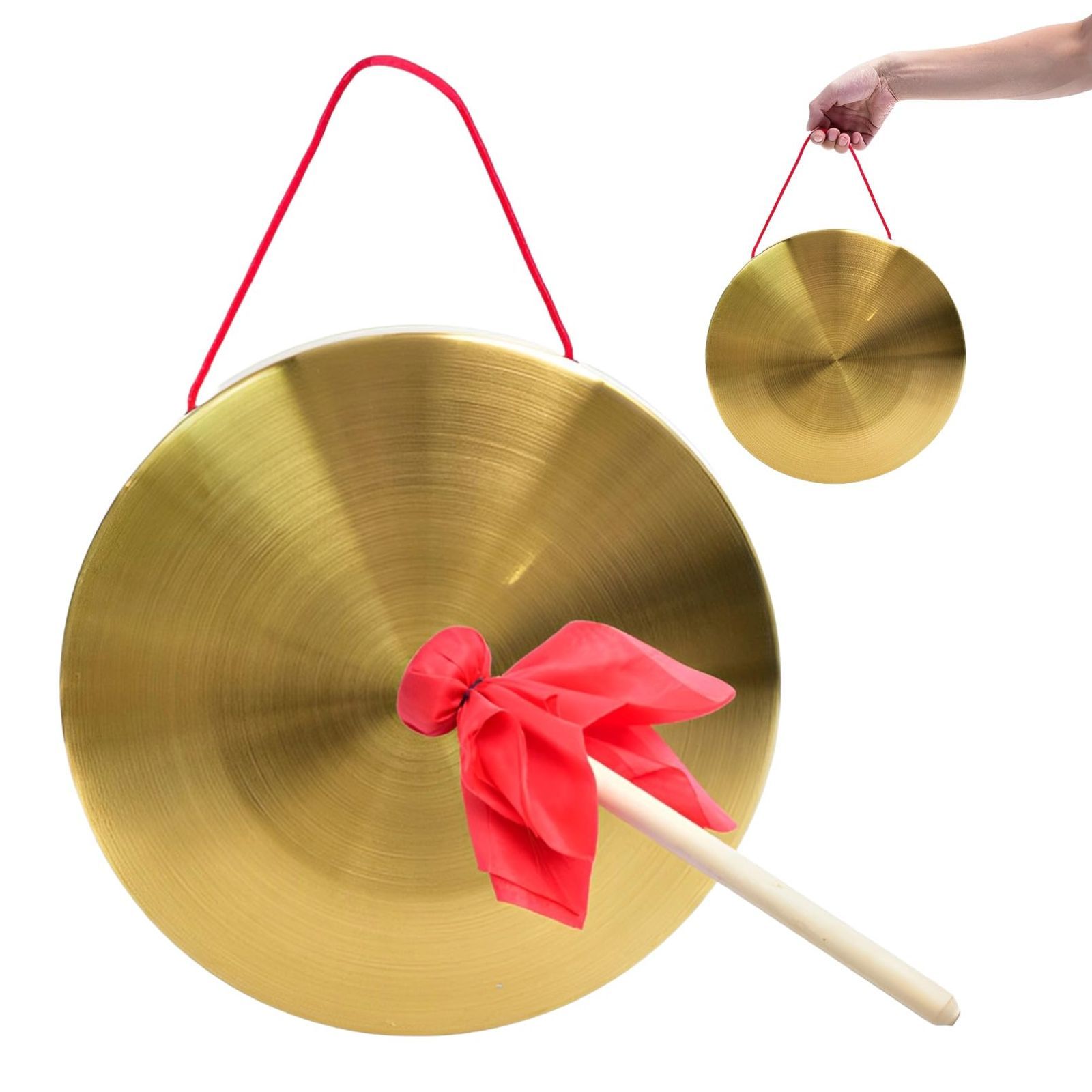 heizi 銅鑼 ドラ バチ付き ゴング 中国 効果音 太鼓 お祭り 運動会 合図 忘年会 新年会 (32cm)