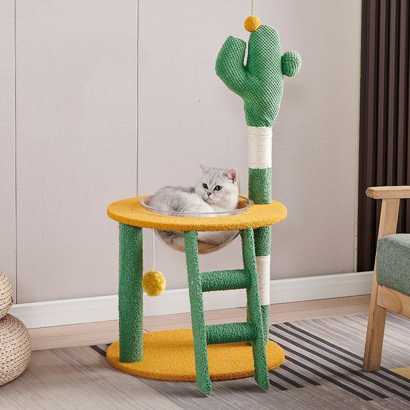 【新品未使用】キャットタワー 据え置き猫爪とぎ おしゃれ 猫タワー おもちゃ ハウス 遊び場 人気 麻紐 キャットハウススリム 省スペース コンパクト
