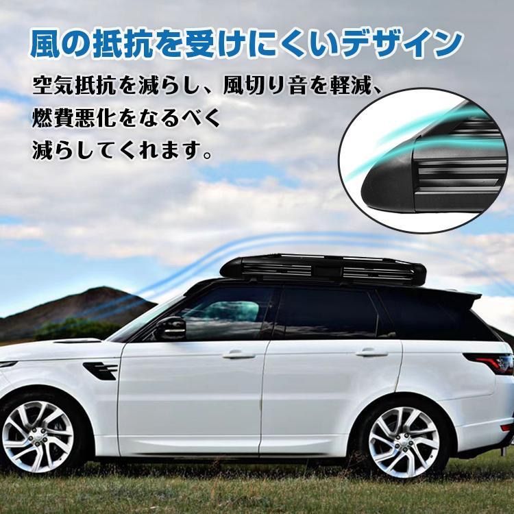 ルーフキャリア アルミ ルーフラック ルーフボックス カーゴラック ルーフバスケット 汎用 全長110cm 大型 車上 荷物積載 キャンプ アウトドア BILLOVLOGS_CO_UK