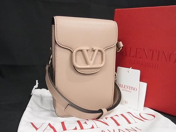 □新品□未使用□ VALENTINO GARAVANI ヴァレンティノ ガラヴァーニ レザー クロスボディ ショルダーバッグ ピンクベージュ系  AZ0608 - メルカリ