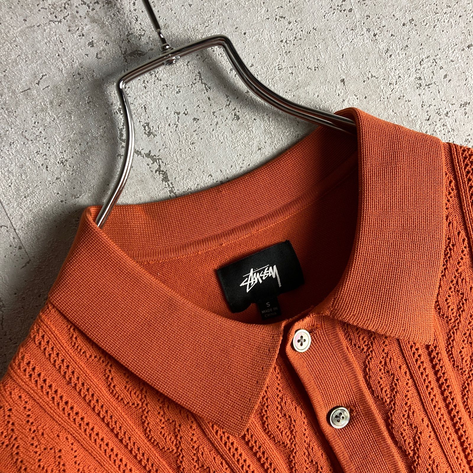 stussy Cable summer polo knit ポロシャツ