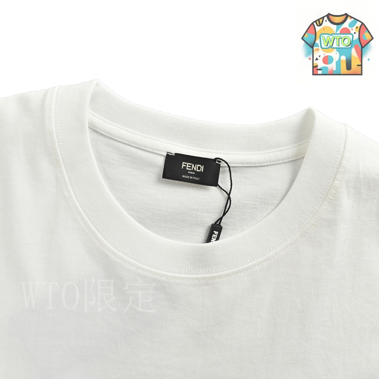 FENDI 刺繍Tシャツ 今日特価】FENDI Embroidered Crew Tee フェンディ 刺繍丸首 T