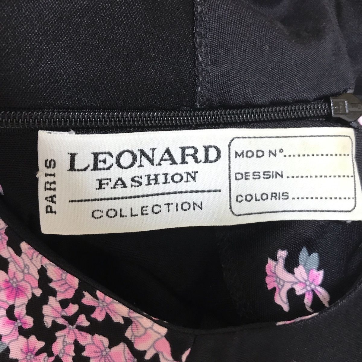 LEONARD(レオナール) ワンピース サイズ38 M レディース - 黒×ピンク ...
