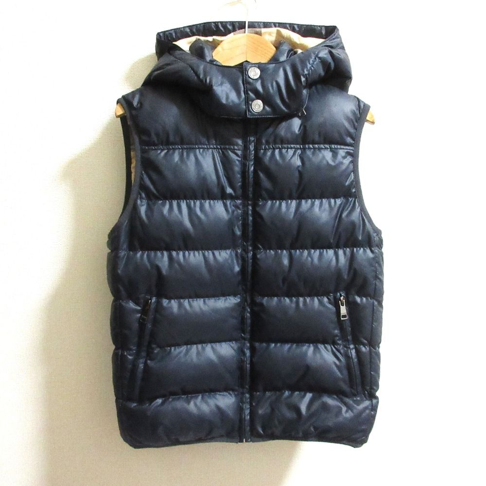 美品 BURBERRY バーバリー 2WAY ジップアップ 中綿 パデッド