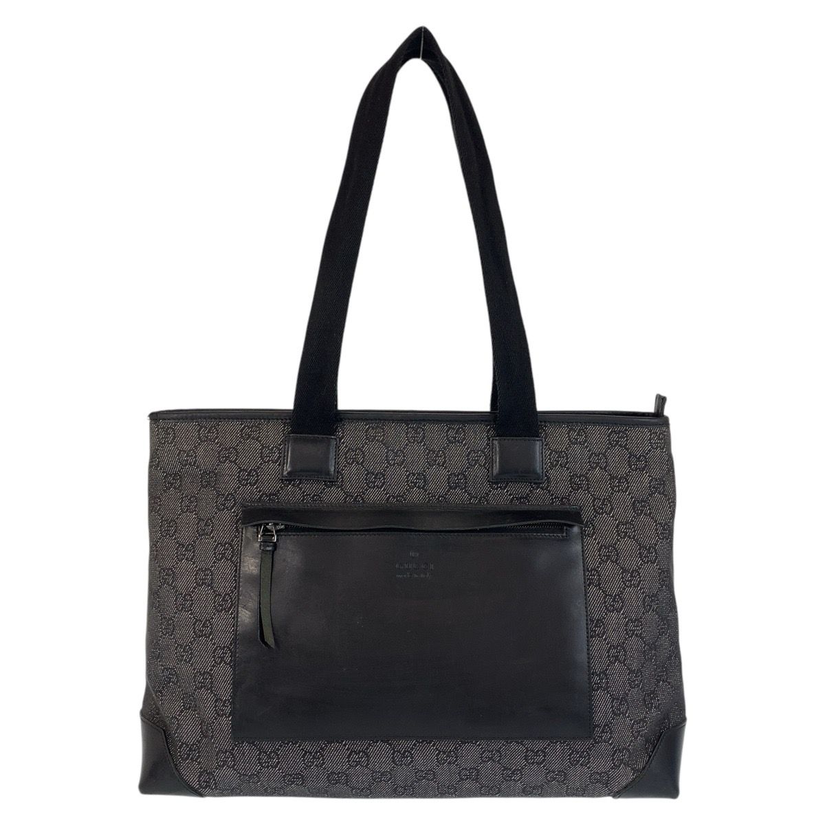 美品 GUCCI グッチ ブラック 黒 GGキャンバス/レザー 34339 トート 