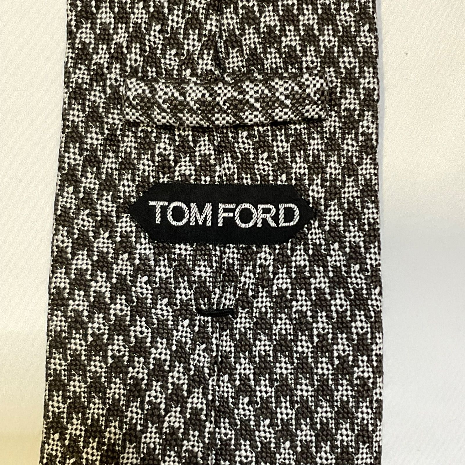 TOM FORD トムフォード 千鳥柄 総柄 ブラウン ネクタイ - メルカリ