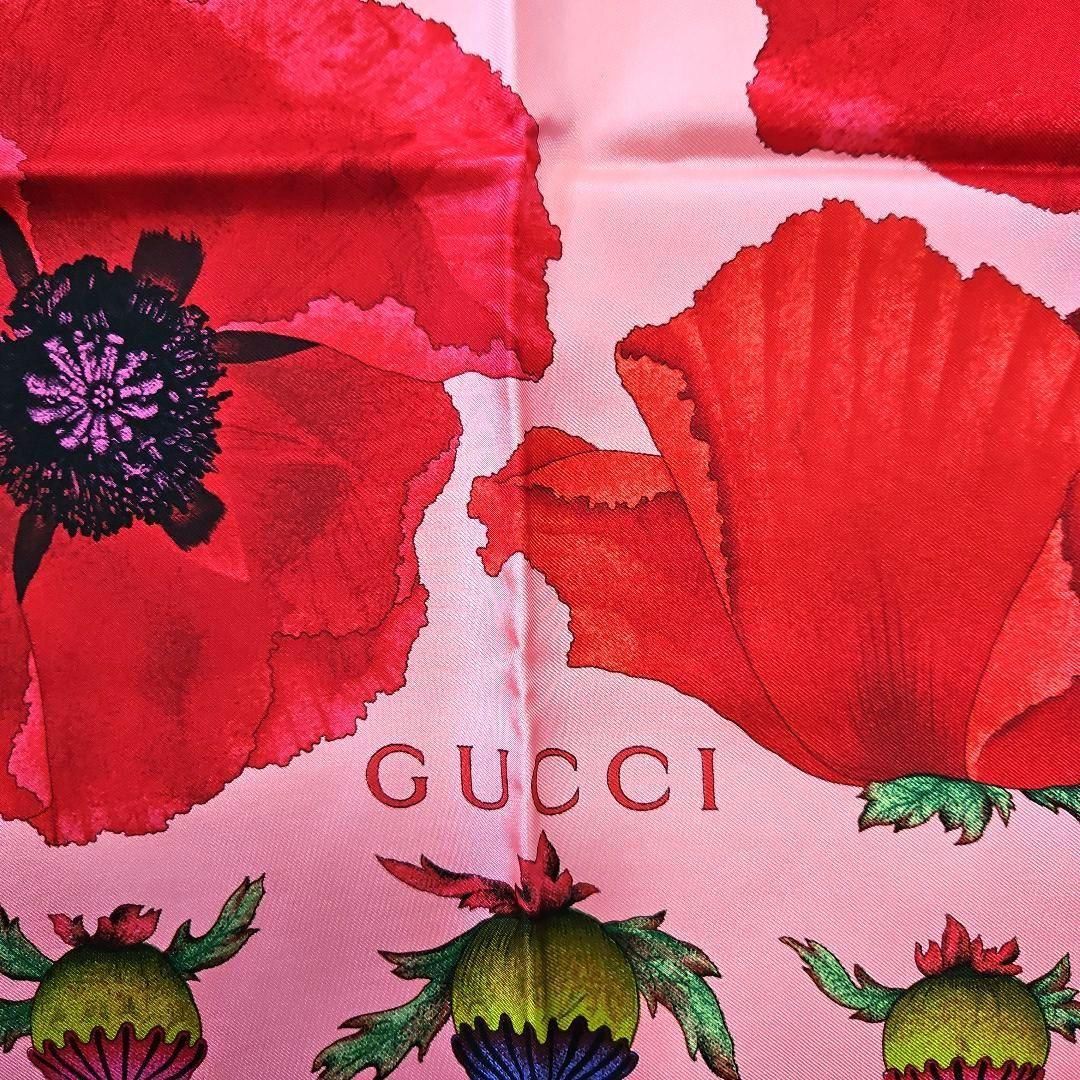 極美品】GUCCI グッチスカーフ 花柄 シルク タグ付き - メルカリ