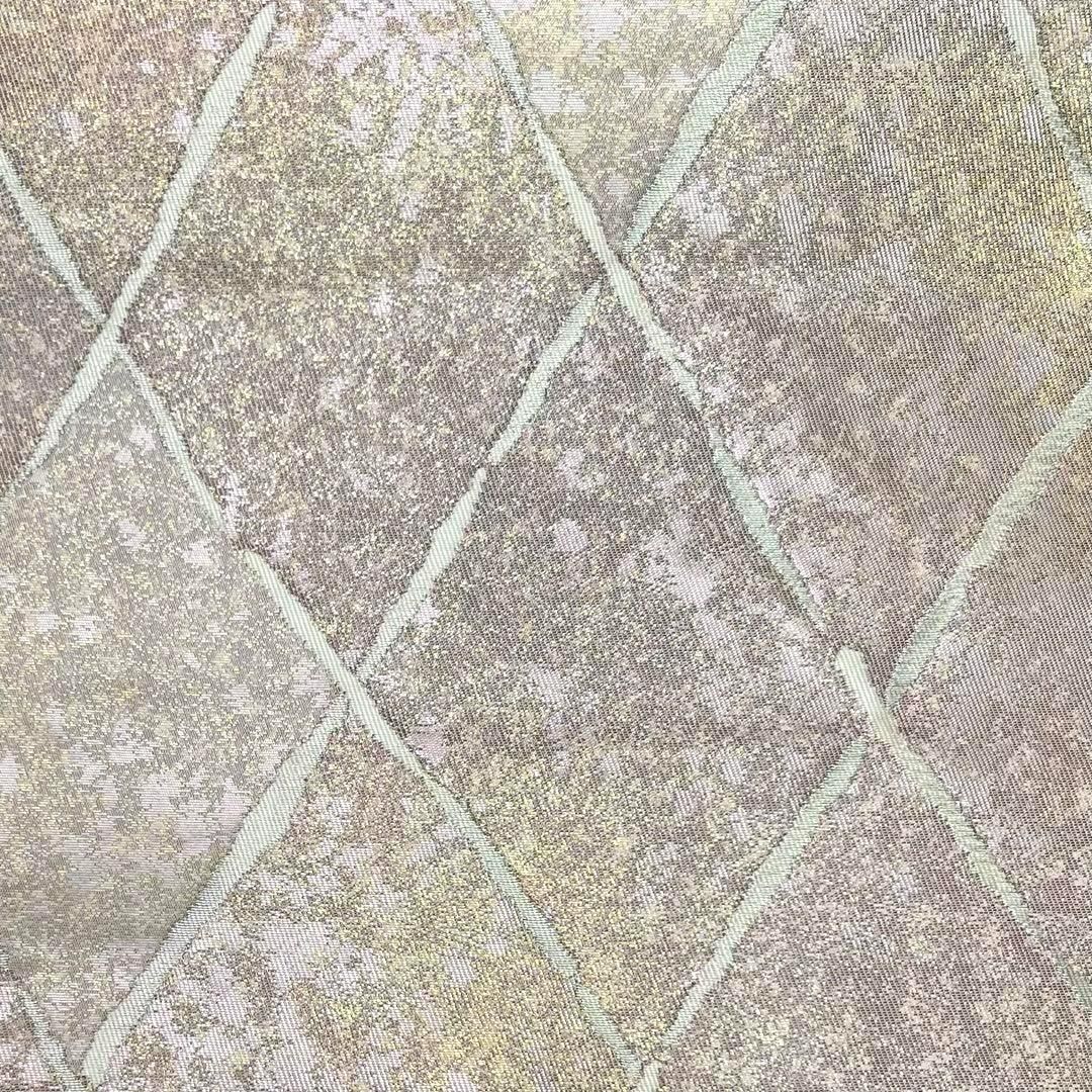 袋帯 網目菱形模様 引き箔 蒲萄色 O-3804 袋帯