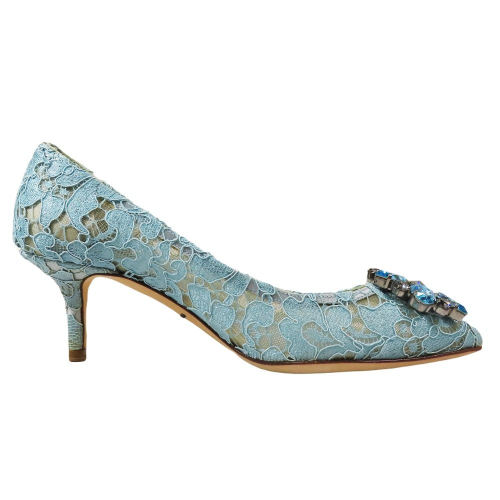 A16494 未使用品 ドルチェ&ガッバーナ 花柄 パテントハイヒール 38.5