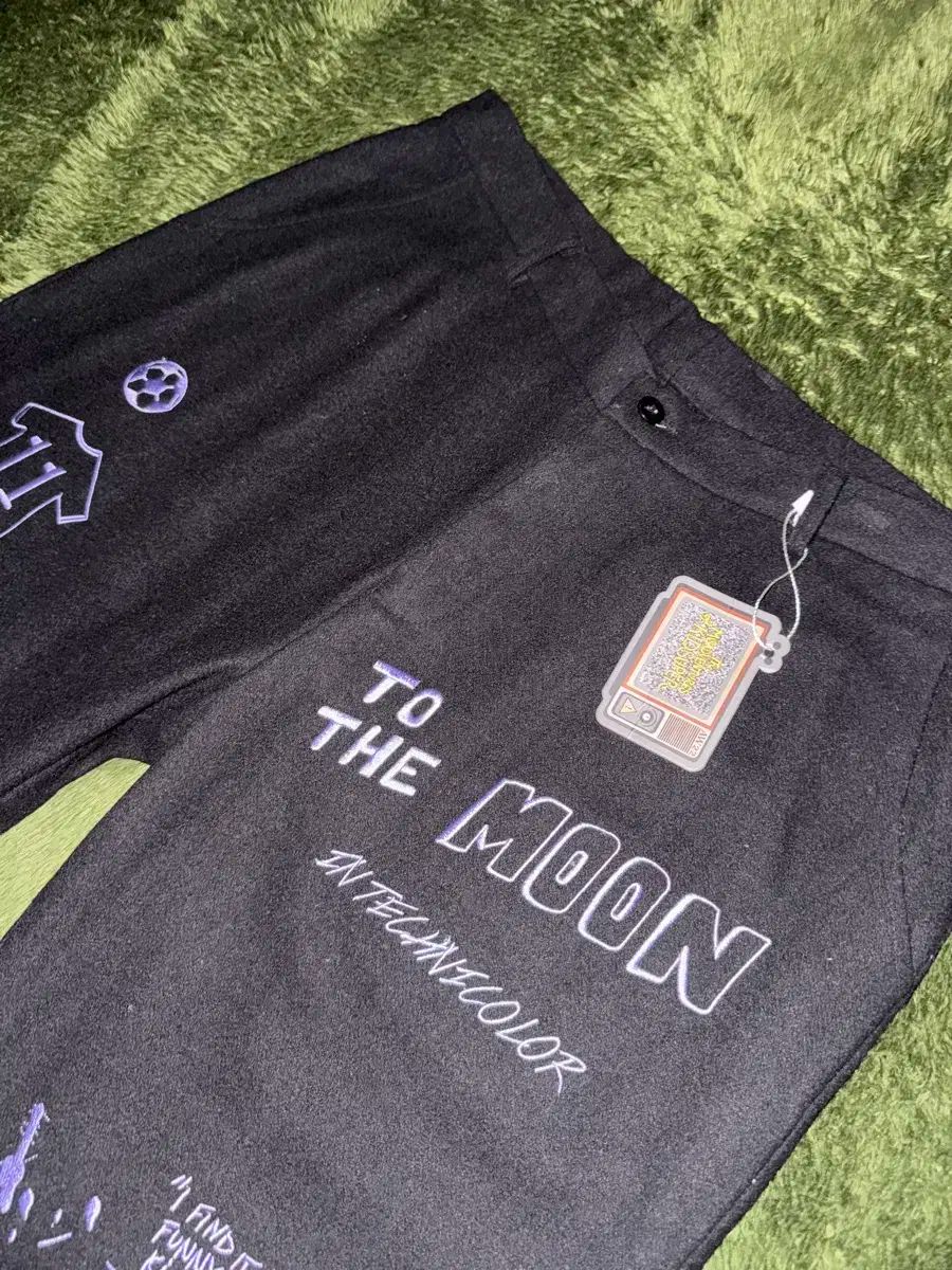 XL kidsuper キッドスーパー エンブロイダリー ウール スラックス ブラック