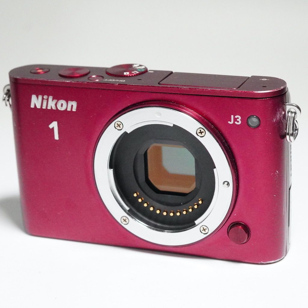 Nikon 1 J3 ミラーレス一眼 レッド 元箱 動作OK 1週間保証 /1171