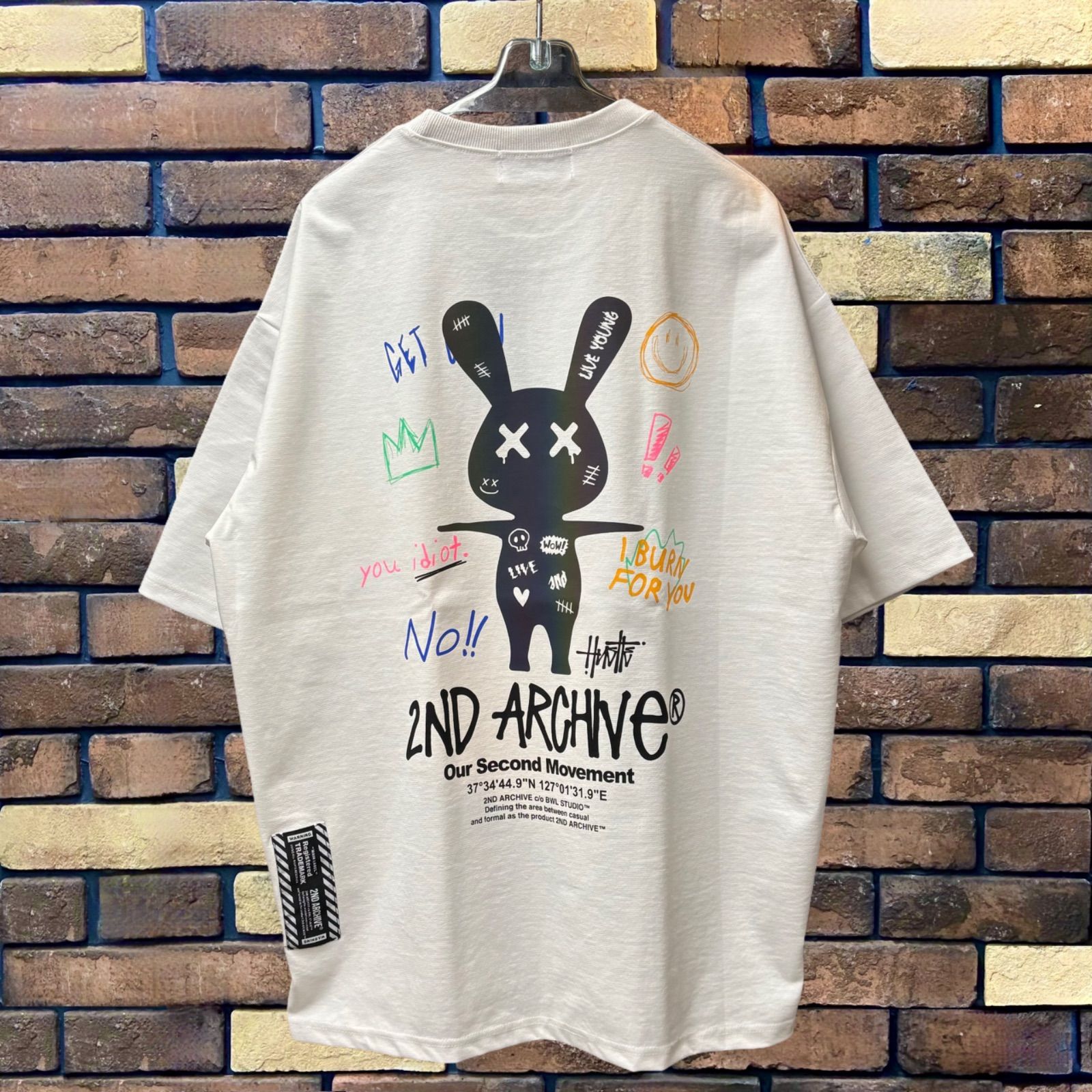 2nd ARCHIVE/セカンドアーカイブ】ラビットバックプリントS/S Tシャツ