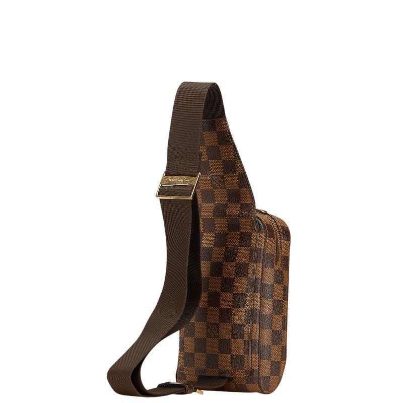 ルイ ヴィトン ダミエ ジェロニモス ショルダーバッグ ボディバッグ ウエストバッグ N51994 ブラウン PVC レザー メンズ LOUIS VUITTON 1-0226334