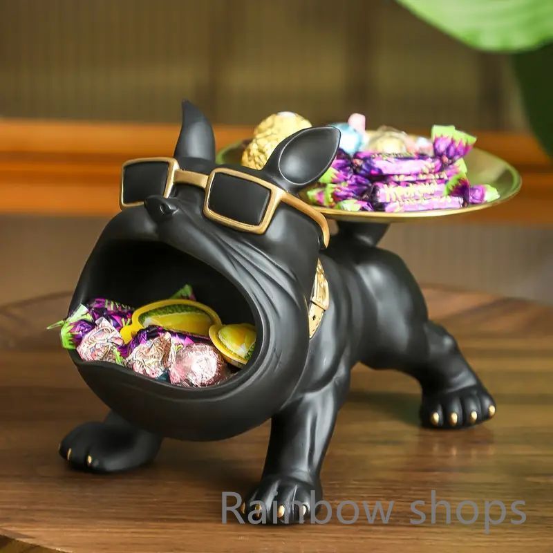【新品未使用】小物入れ 小物トレイ 犬 モチーフ ブルドッグ 小型 オブジェ 卓上 小物 鍵 お菓子 収納 スタイリッシュ おしゃれ おもしろ ユニーク 置物 モダン 室内 インテリア ステンレス 