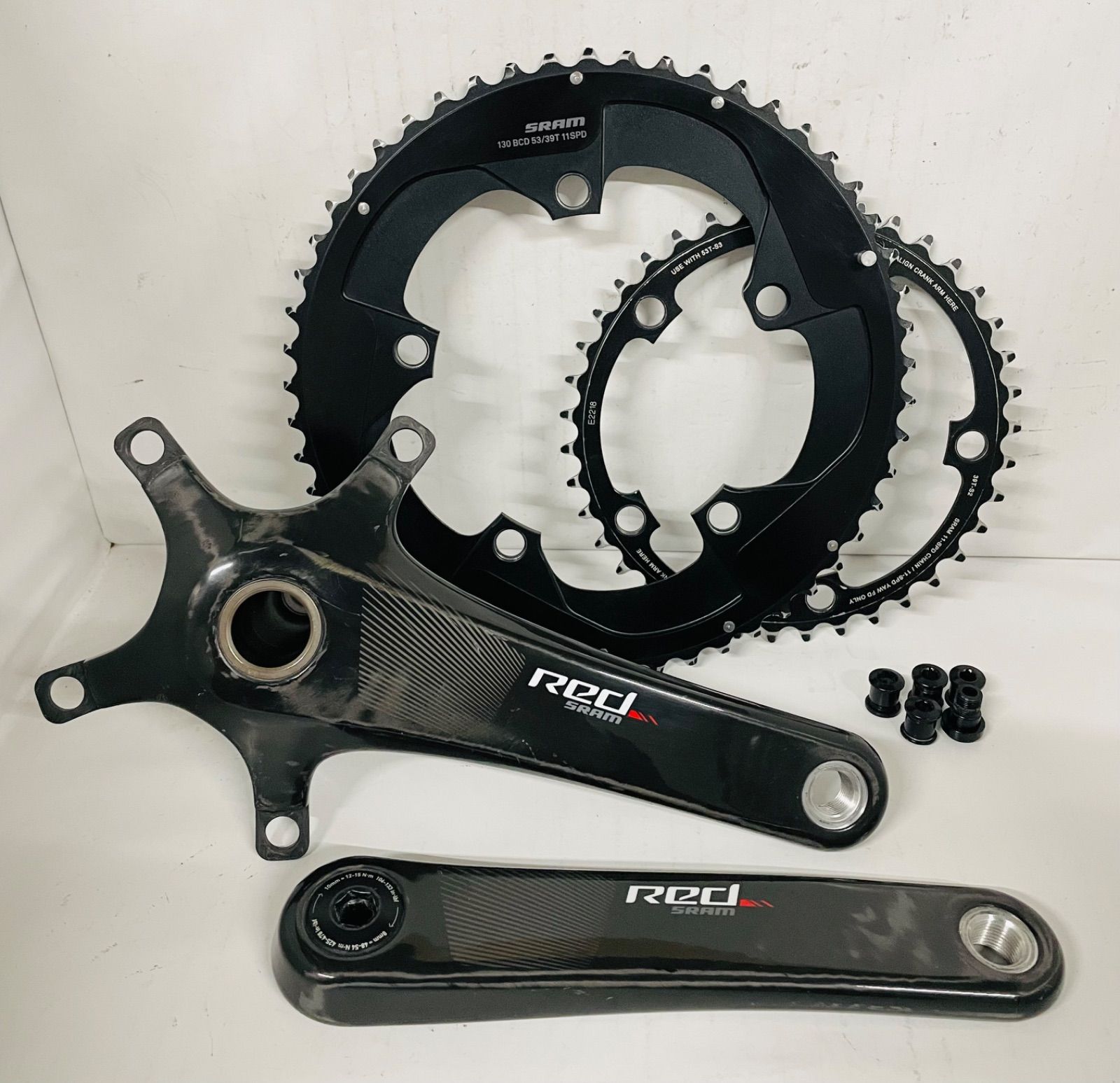 SRAM RED22 クランクセット GXP 53-39T 172.5mm BCD130 カーボン