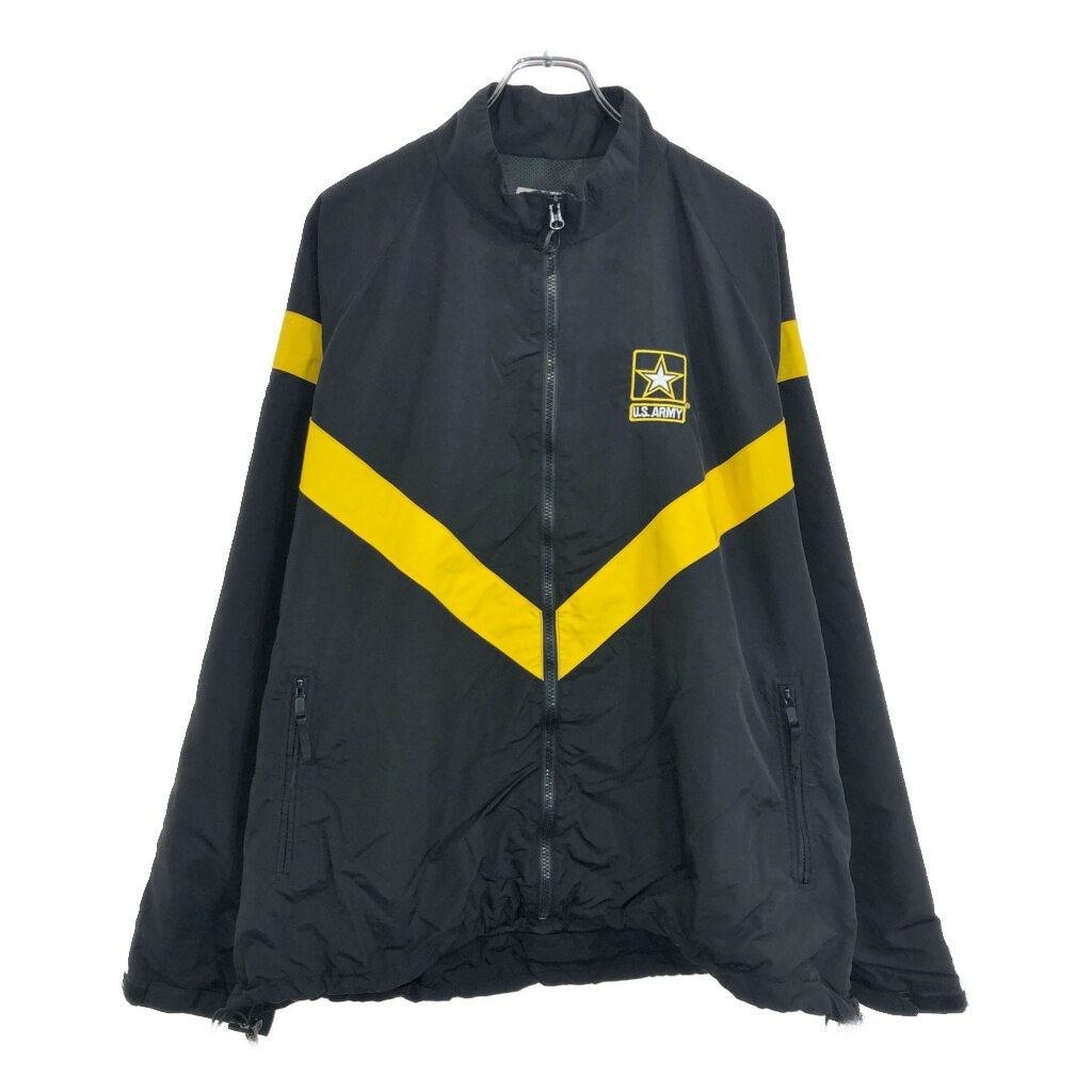 米軍実物 U.S.ARMY APFU トレーニングジャケット ミリタリー ブラック メンズ X-LARGE REGULAR 古着 v4168