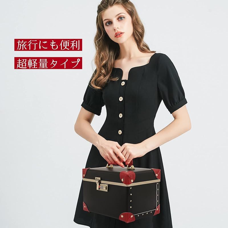 ポータブルメイクアップトレインケース コスメティックオーガナイザーケース