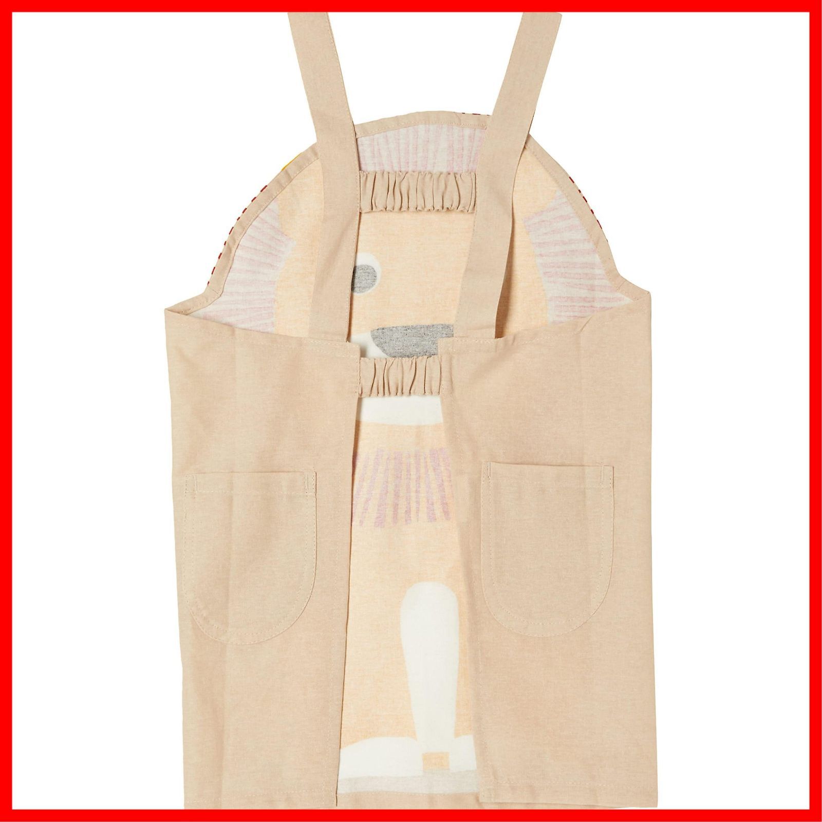 キッズエプロンM 三角巾付き ハローライオン 子供用 ベージュ キッズ 110-120 cm フレンズヒル LW-436-28 ALHAYAT-ATUBIY_COM