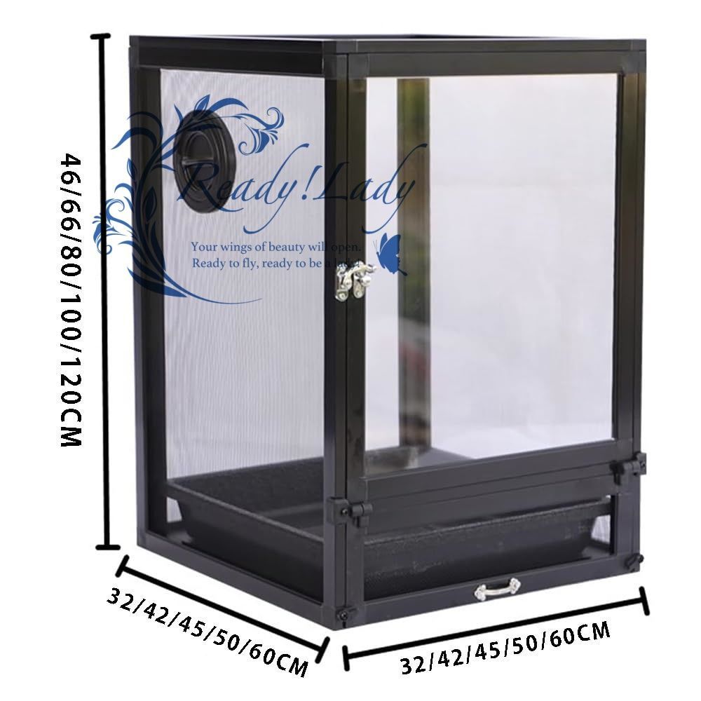 カメレオン　爬虫類　飼育ケージ　ガラスケージ 爬虫類 カメレオン ケージ 大型 32cm アクリル製 通気性 爬虫類飼育