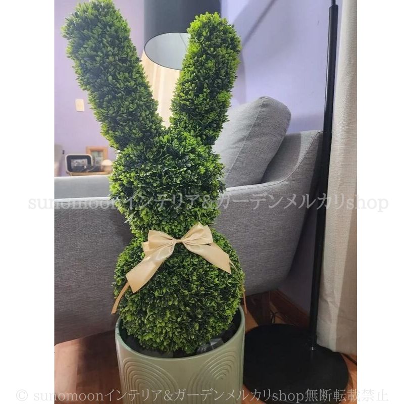 ウサギ形 フェイク グリーン かわいい 癒し 造花 ユニーク おしゃれ 人工 シダ プラント 置物 オブジェ 装飾 玄関 リビング ガーデニング WWW_GEBZETESISAT_COM_TR