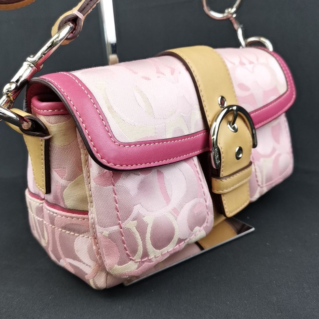 COACH 】B A-1 コーチ 1854 シグネチャー 総柄 ソーホー 一部 レザー 