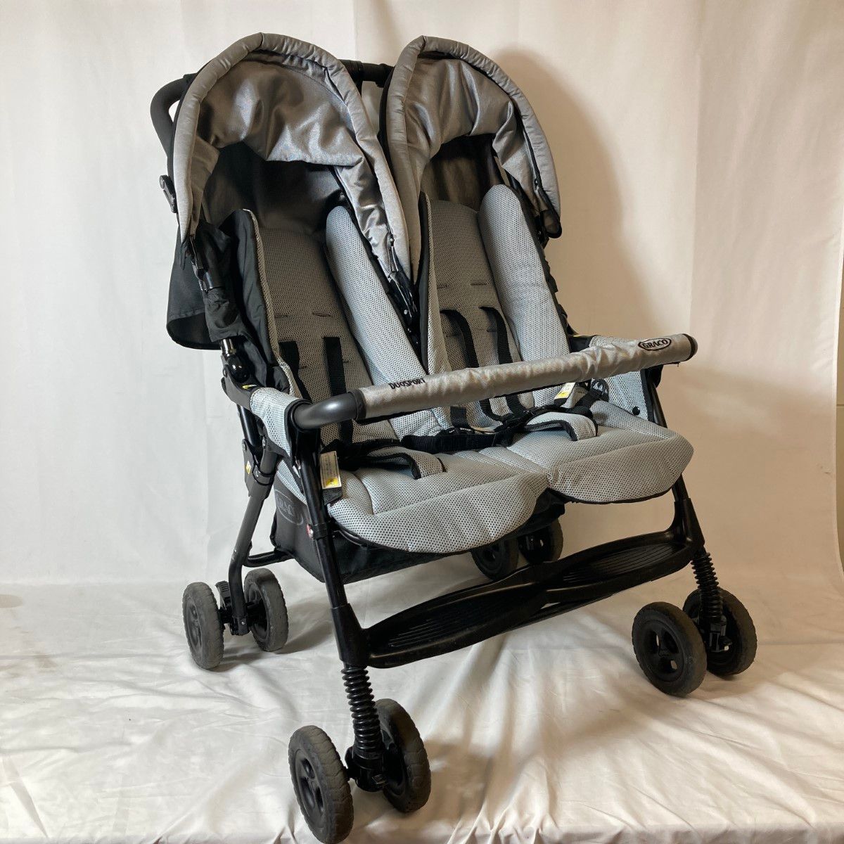 GRACO グレコ デュオスポーツ ジェミニブラック 二人乗りベビーカー レインカバー欠品