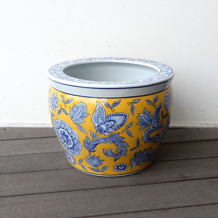 青緑色 陶器 水鉢 品野家 メダカ容器 プランター