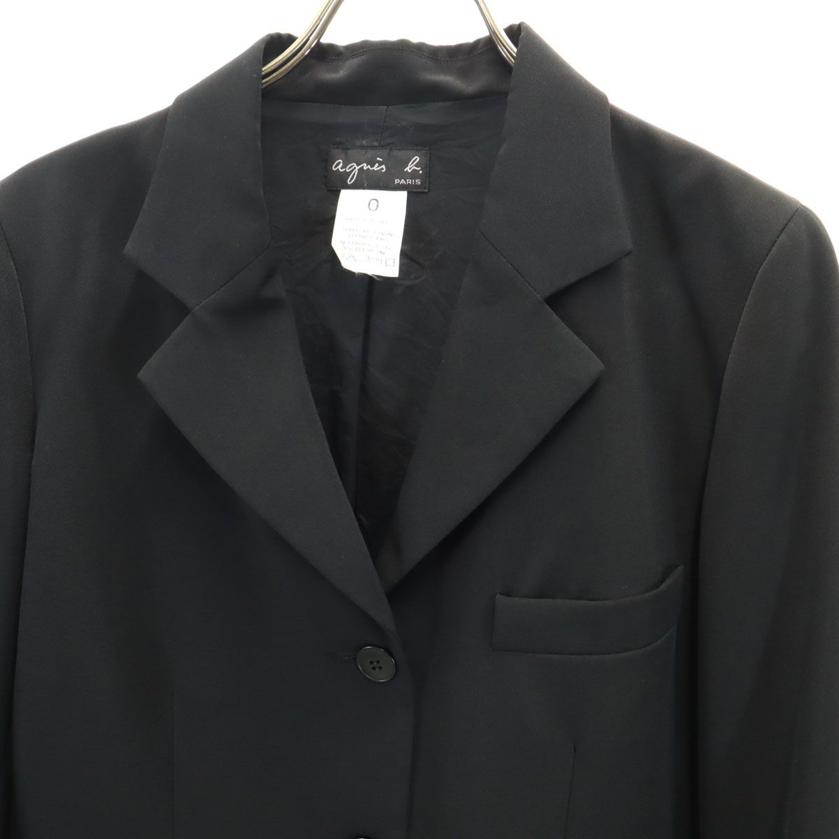 agnes b ブラックセットアップ セットアップ対応商品】UW02 TROUSER ブラックパンツ ｜agnès b