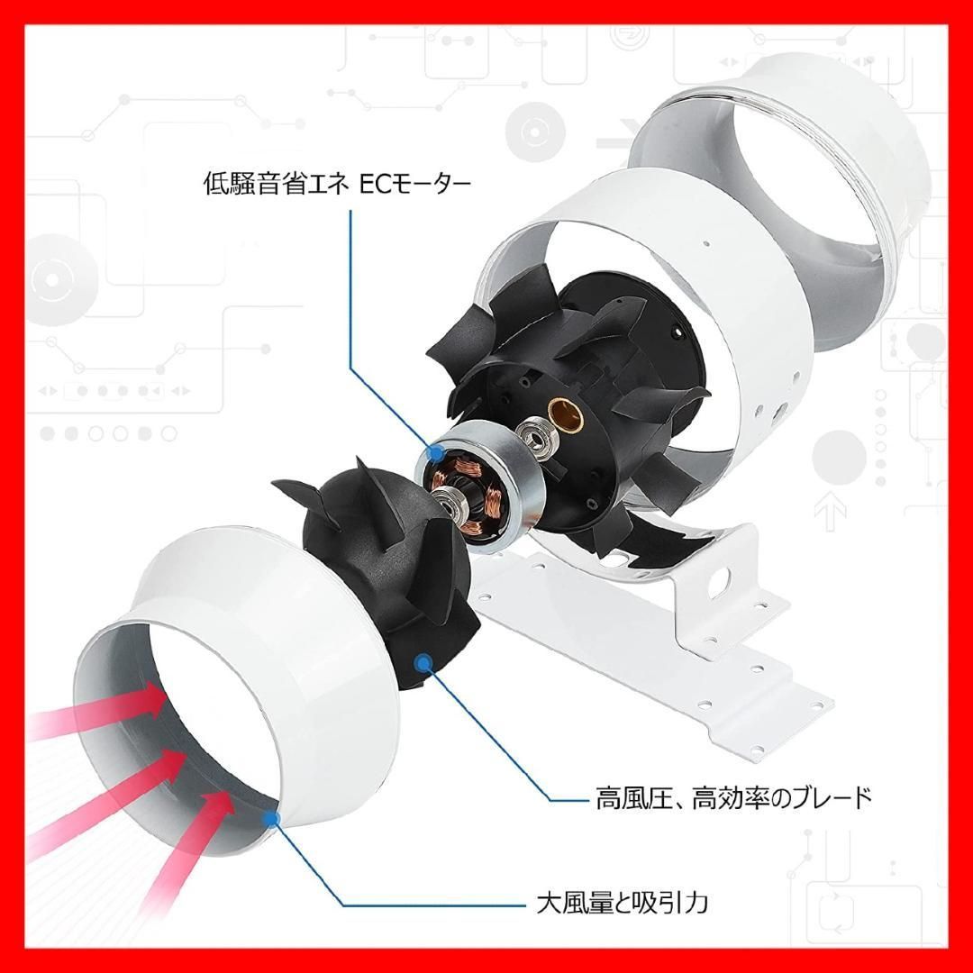 中間取付形ダクトファン 275㎥/h ダクト用換気扇 無段階 送風機 空調 送風 中間取付形ダクトファン 275㎥/h ダクト用換気扇 無段階 送風機