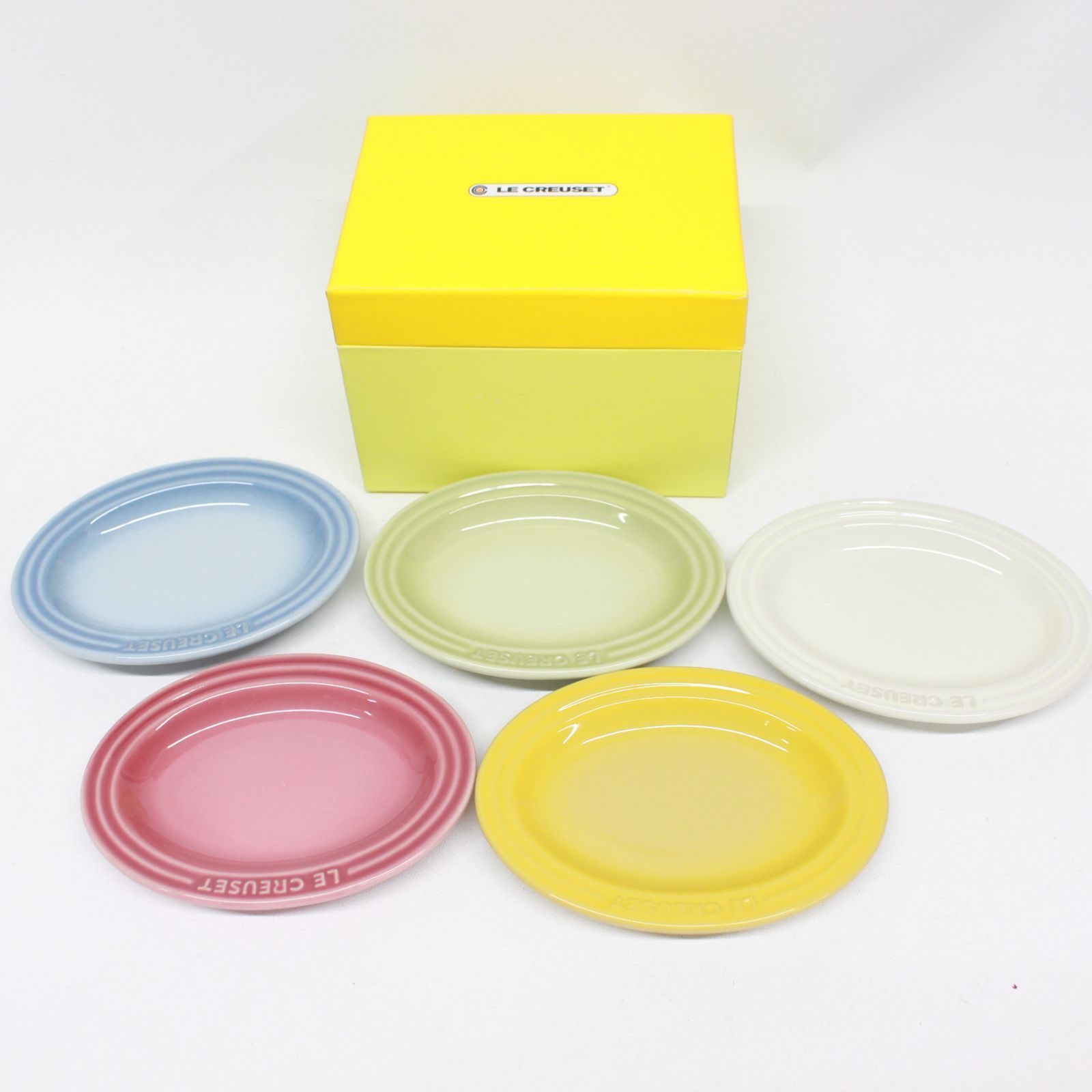 ☆1252 LE CREUSET ルクルーゼ ミニ オーバル プレート セット 5枚