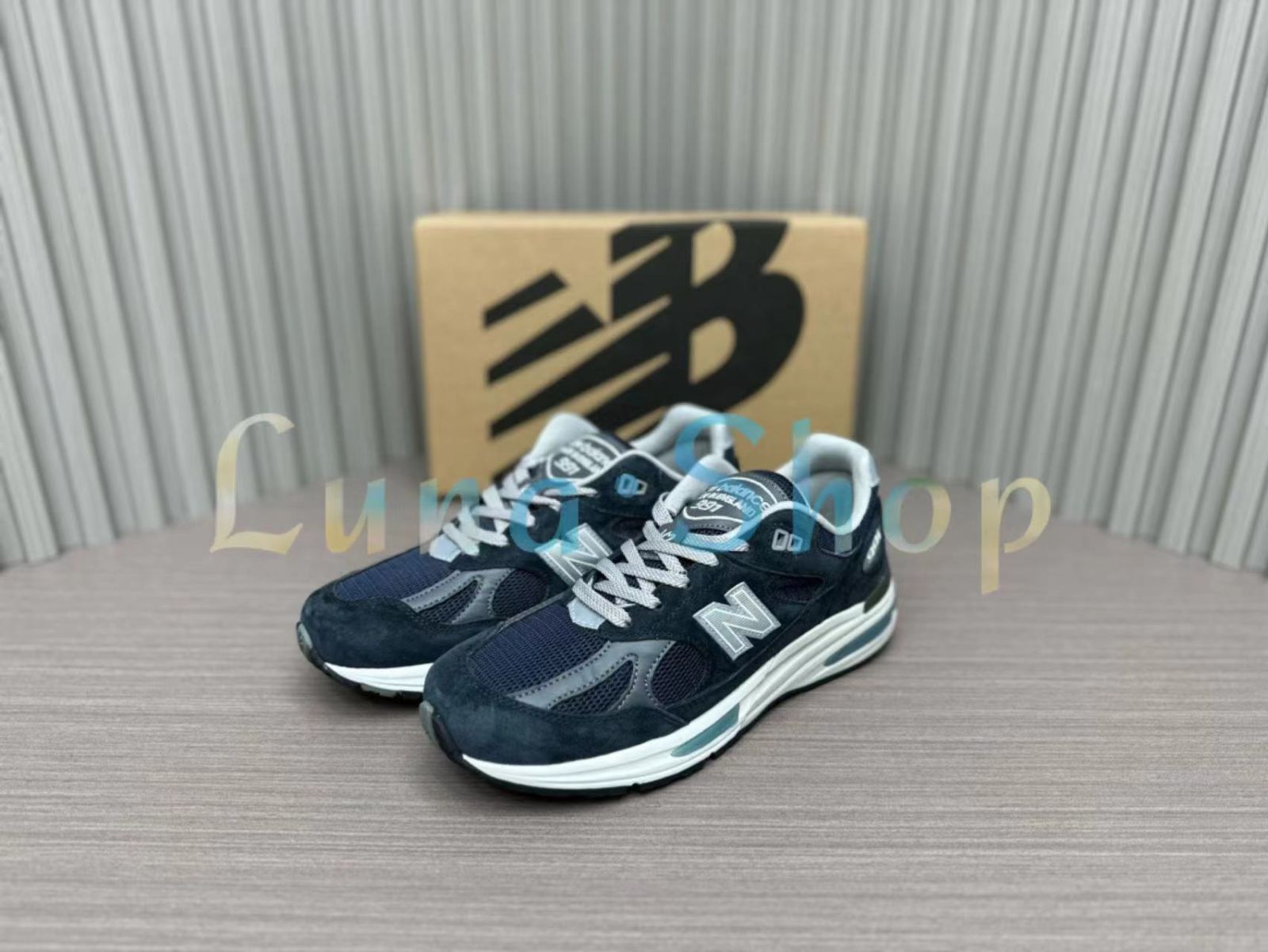 未使用New Balance 991V2 ニューバランススニーカー ネイビー - メルカリ