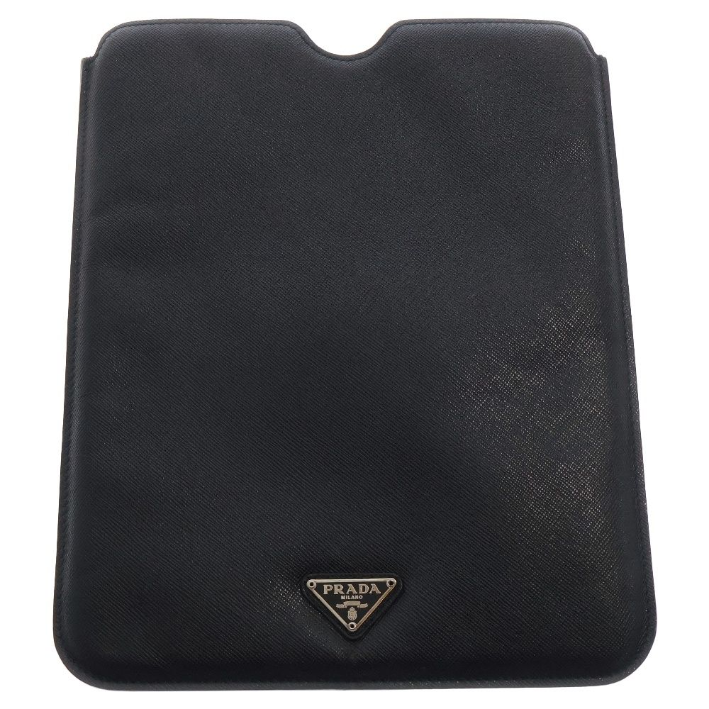 PRADA プラダ Ipad Case 三角ロゴ レザー アイパッドケース ブラック