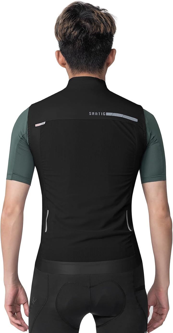Santic(サンティック) サイクルベスト ウインドブレーカー 春夏 防風