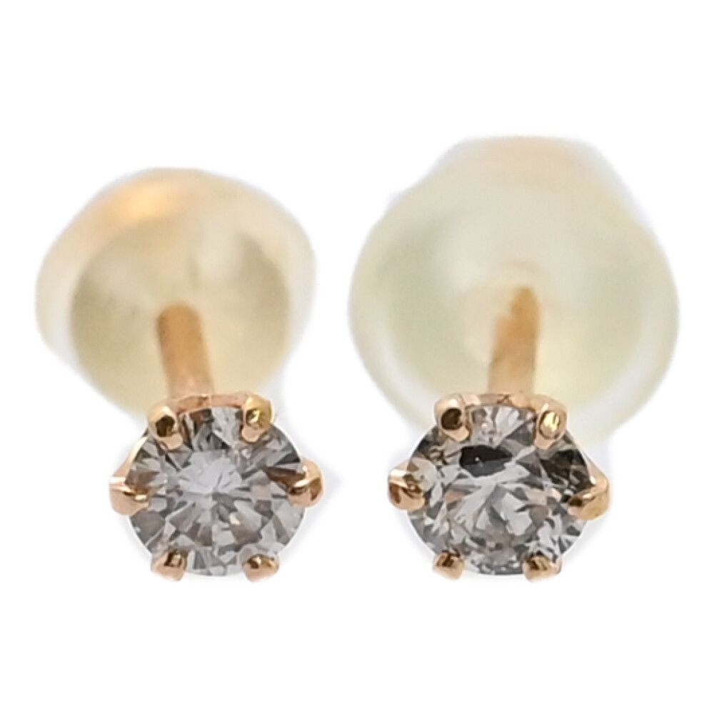 スタッズセッティング･ダイヤモンドピアス K18YG 750-0.1g イエローゴールド S メンズ レディース 590019