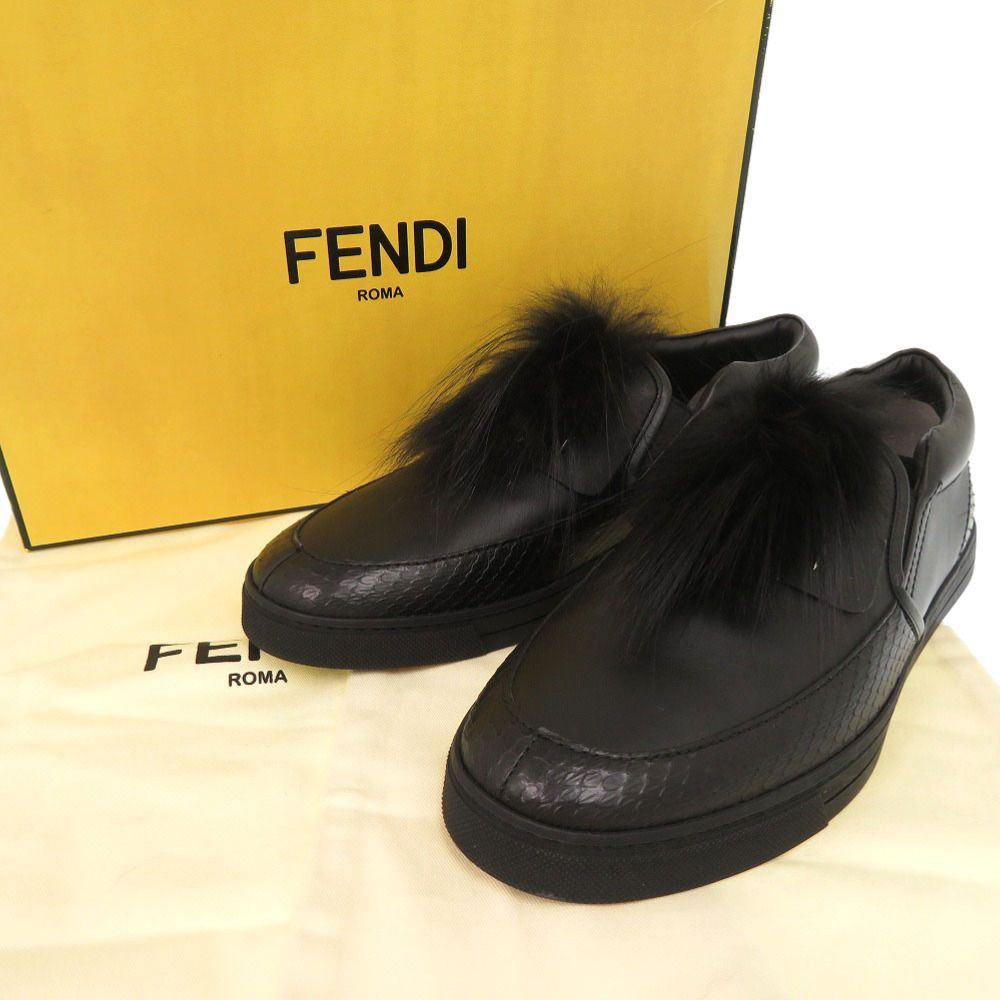未使用 フェンディ モンスター 7E1068 サイズ7 パイソン 未使用 フェンディ モンスター 7E1068 サイズ7 パイソン