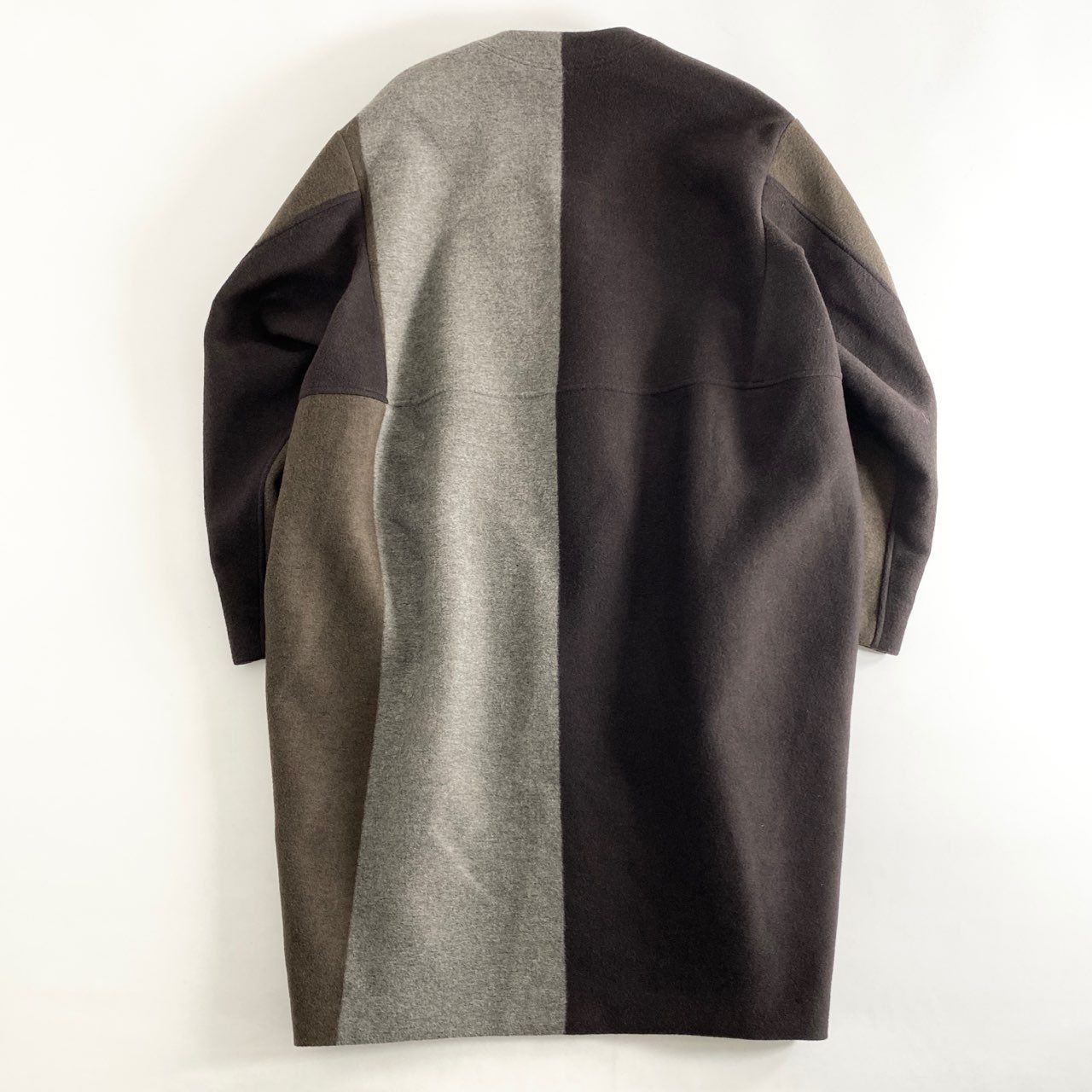 最値下げ！ka na ta 沸く カシミヤ混 定番ノーカラーコート 