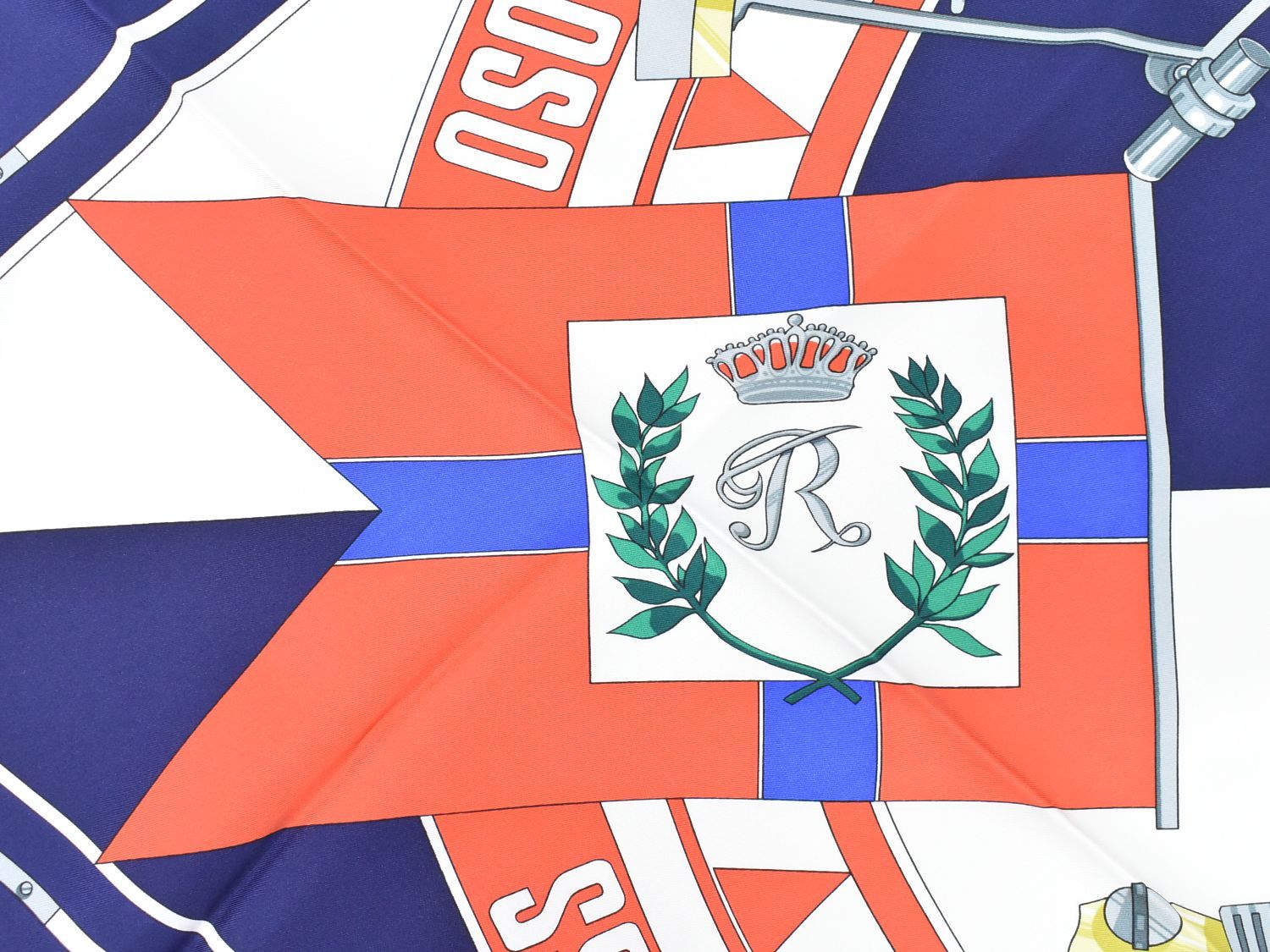 本物 エルメス HERMES スカーフカレ カレ90 SEXTANTS 六分儀 ショール