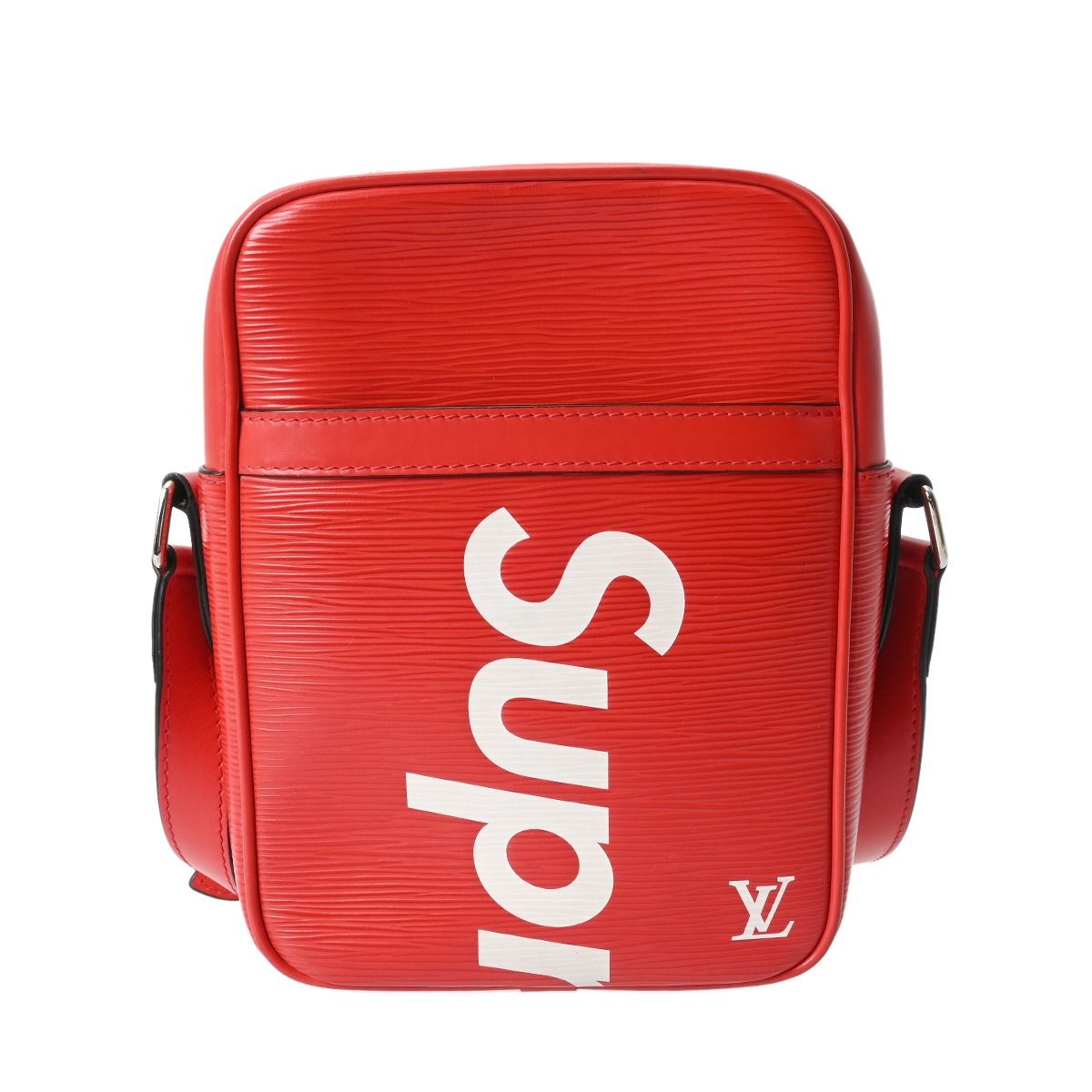 ルイヴィトン エピ ダヌーブ PM Supreme コラボ レッド|ホワイト M53417 ユニセックス レザー ショルダーバッグ