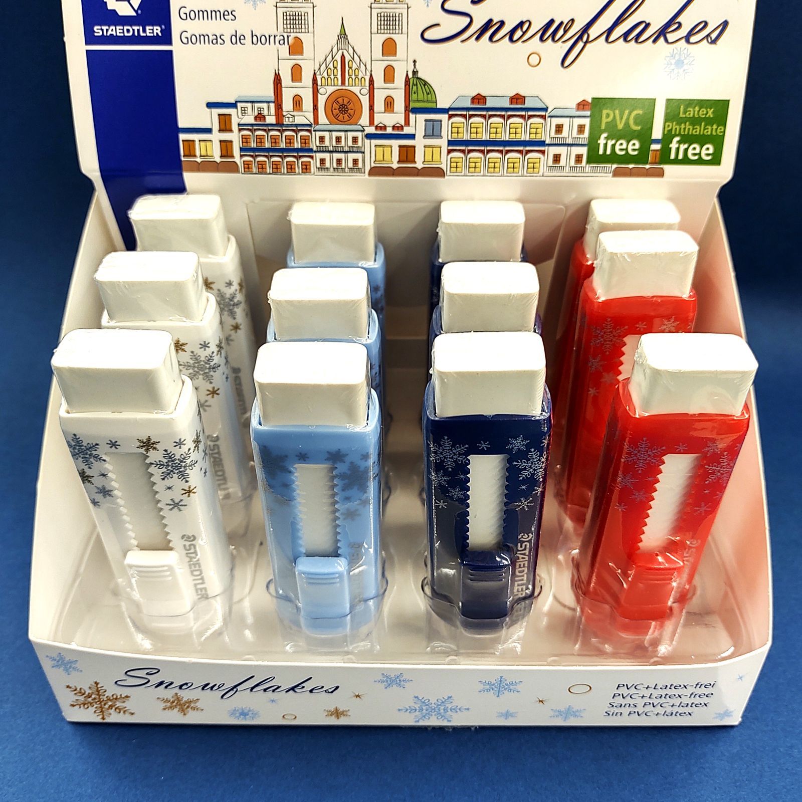 ステッドラー PVC 字消し FLAKES 525 PS1G-1 限定 Amazon | ステッドラー ホルダー型字消し SNOW FLAKES 525 PS1G