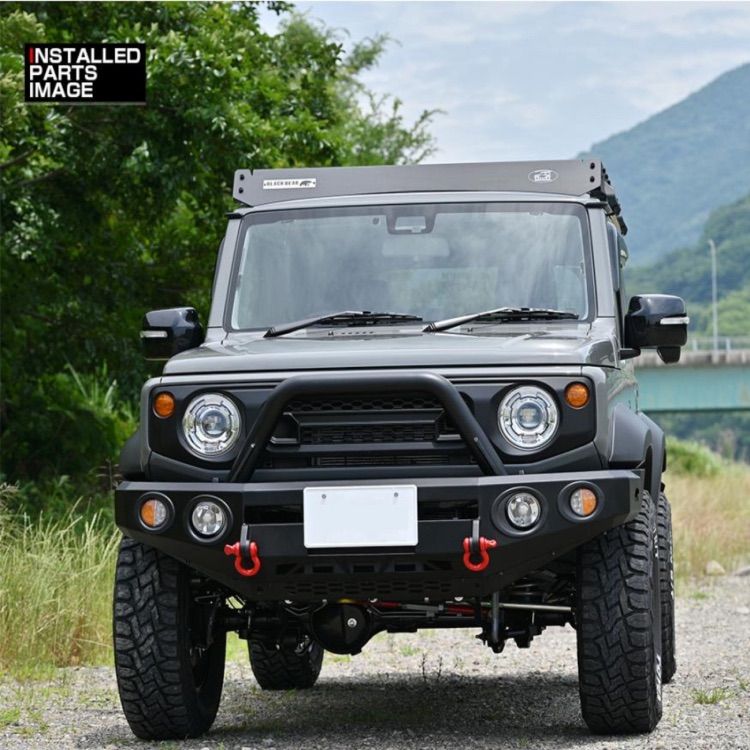 ジムニーシエラ JB74 2018 H30 .7 - ノマド JC74 2025 R7 .4 - フロントバンパー 外装 ブラックカスタム エクステリア ドレスアップ 車用品