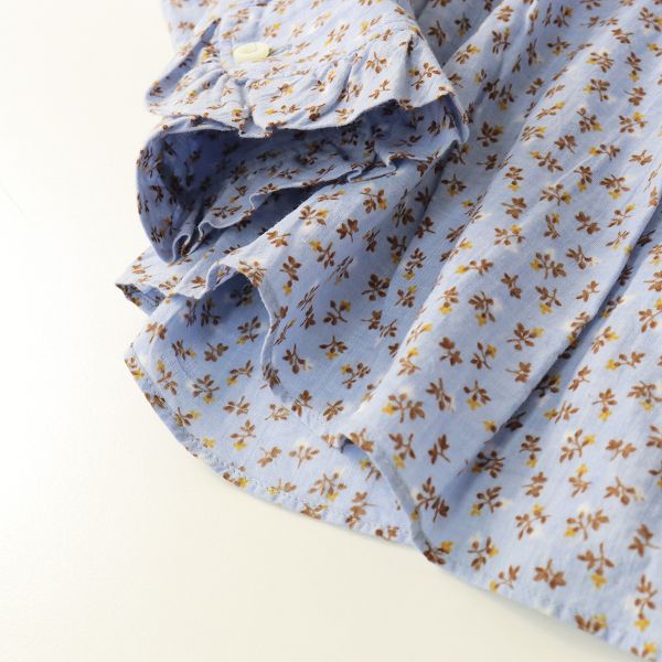 最終価格・美品・45R・雲間草プリント・フルリブラウス 未使用 2023SS 45R フォーティーファイブアール 雲間草プリントの