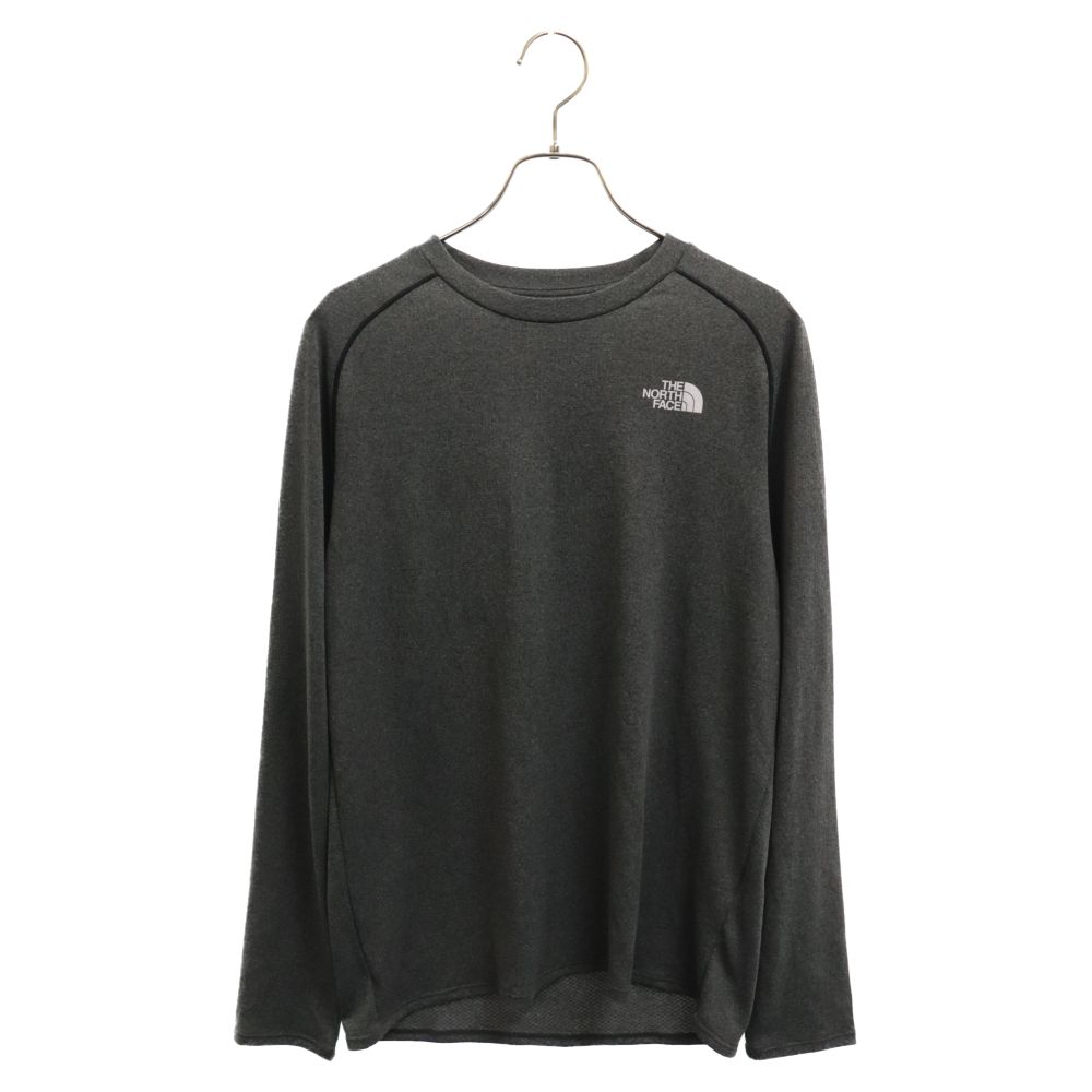 THE NORTH FACE (ザノースフェイス) L/S GTD Melange Crew メランジ クルーネック ロングスリーブ カットソー 長袖Tシャツ グレー NT12096