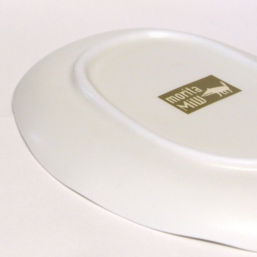 小皿  裏庭の草むらの鶏 morita MiW ニワトリ 化粧箱入り-3