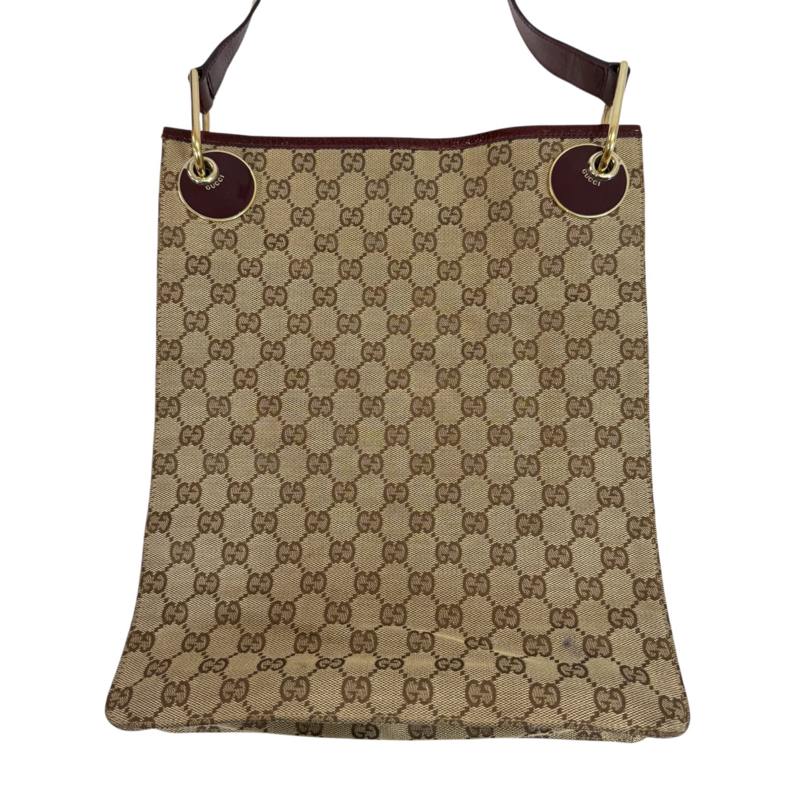 美品】 GUCCI グッチ GGキャンバス エナメル ショルダーバッグ