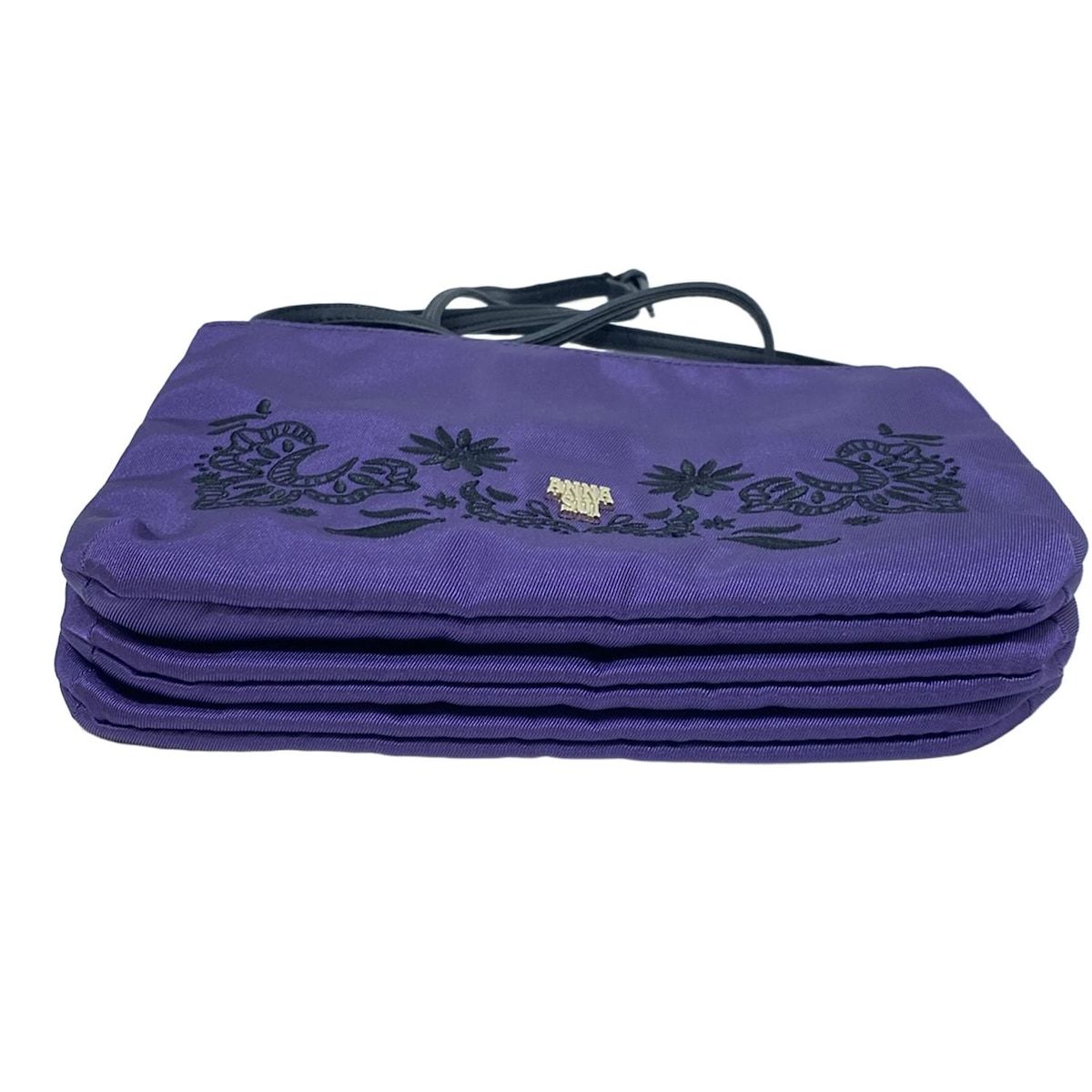 ANNA SUI(アナスイ) ショルダーバッグ - パープル×黒 2way