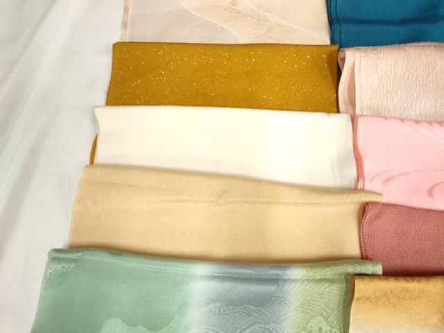 平和屋着物☆和装小物 上質な帯揚げ 10枚セット 逸品 AAAR6195ps