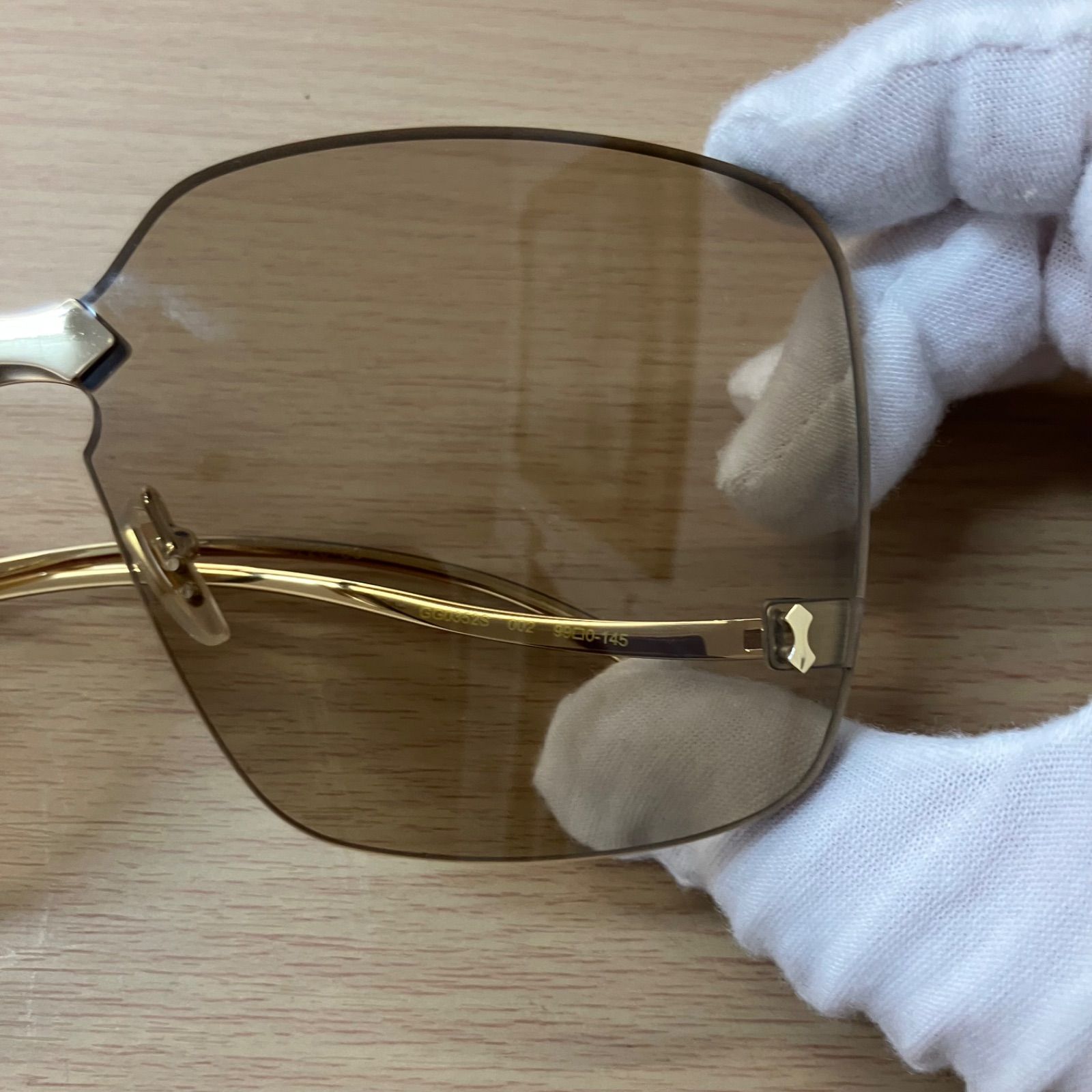 美品 GUCCI グッチ サングラス 茶 金 ブラウン ゴールド - メルカリ