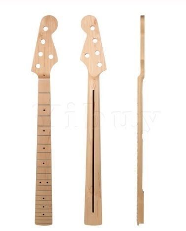 5弦エレキベース用ネック メイプル指板 ヒール幅75mm フェンダーヘッド ジャズベース|プレシジョンベース対応 交換用パーツ