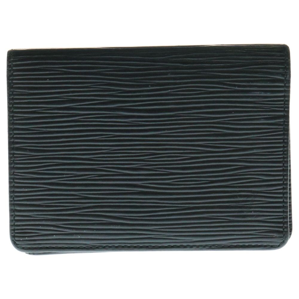 LOUIS VUITTON ルイヴィトン エピ ポルト2カルトヴェルティカル カードケース 名刺入れ ケース ブラック ノワール レザー M63202