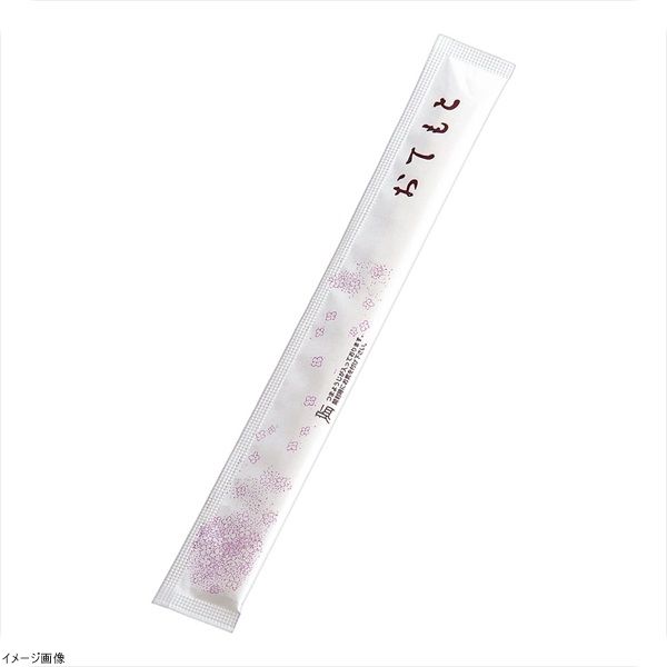 白揚８寸紙完封箸 小花柄 楊枝入 １ケース４０００膳入